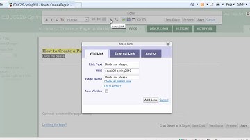Wikispaces - How to Create a New Wikispaces Page and Use Basic Tools