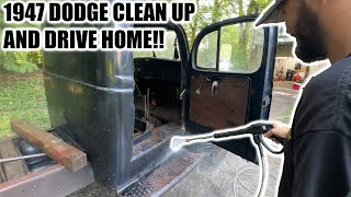 1947 Dodge Drives Home. And Clean Up