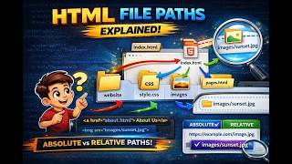 HTML File Paths Explained (Full Guide) | Absolute vs Relative Paths Made Easy 🚀 | Locate Files