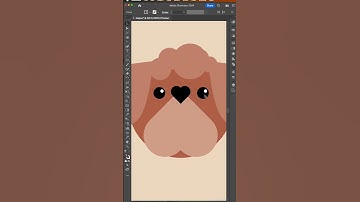 Make easy geometric dog illustrations with me in Illustrator #illustration #dogs #speeddrawing