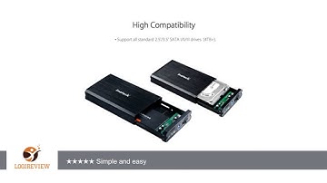 Inateck Aluminum USB 3.0 Hard Disk Drive Enclosure for 2.5 Inch/ 3.5 Inch SATA HDD and SSD (FE3001)