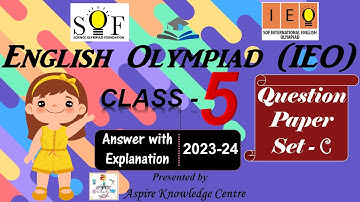 IEO English Olympiad Class 5 2023-24 Set-C | IEO Class 5 previous year question paper #ieo #v101