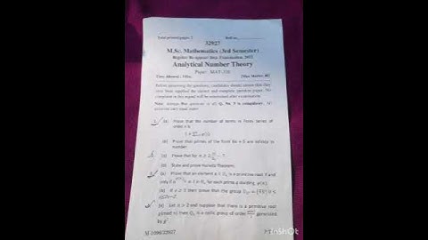 Msc3rdsem Analytical Number  Theory