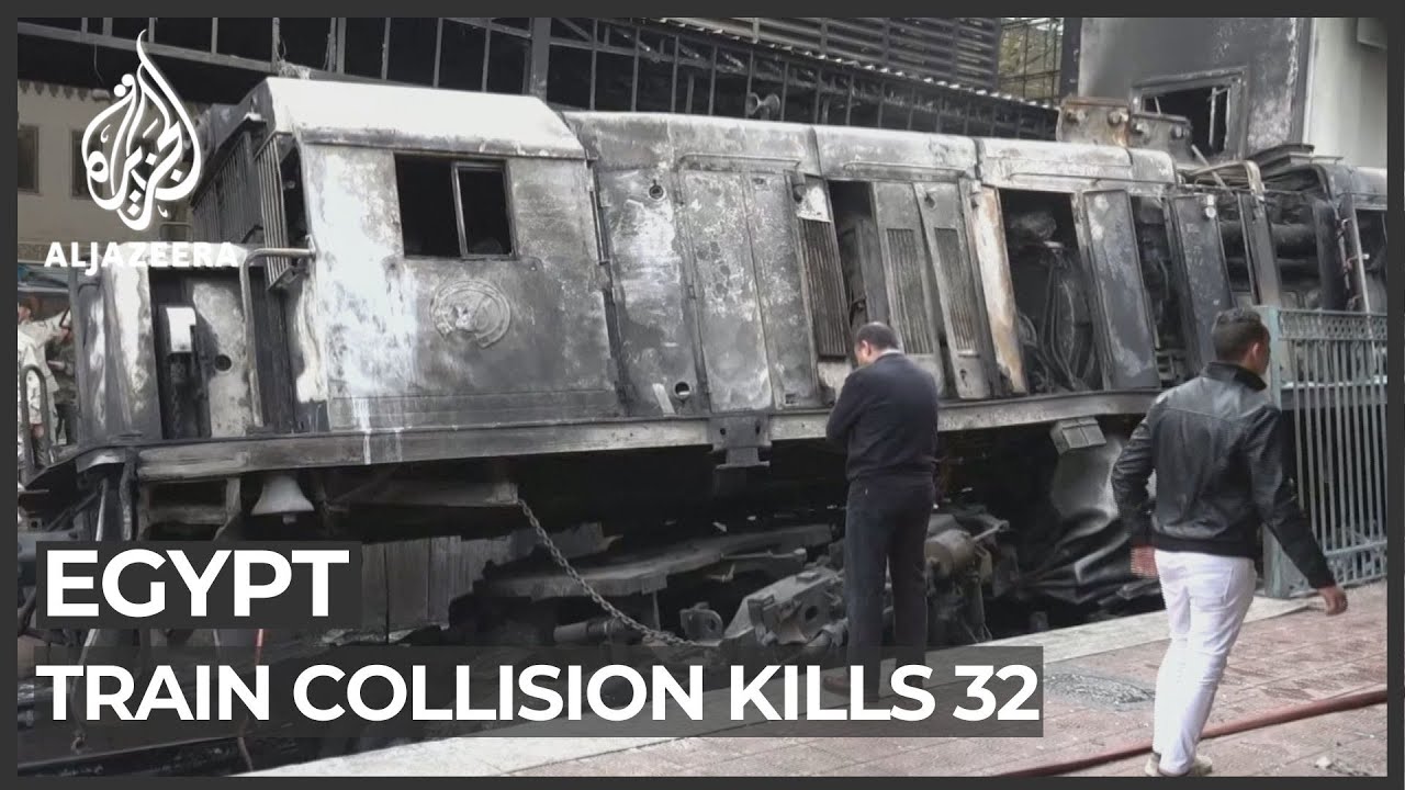 مصر: مقتل 32 شخصاً في حادث تصادم قطار بعد تفعيل فرامل الطوارئ