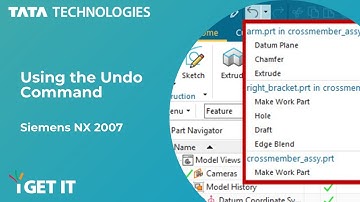 How to Use the Undo Command | Siemens NX