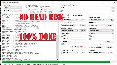 VIVO Y19  1915  Pin Pattern FRP #Unlock UMT MTK dongle. NO DEAD RISK!!!!!!! 100% DONE.
