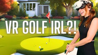 My Backyard Became a VR Golf Course! (Mixed Reality is WILD)