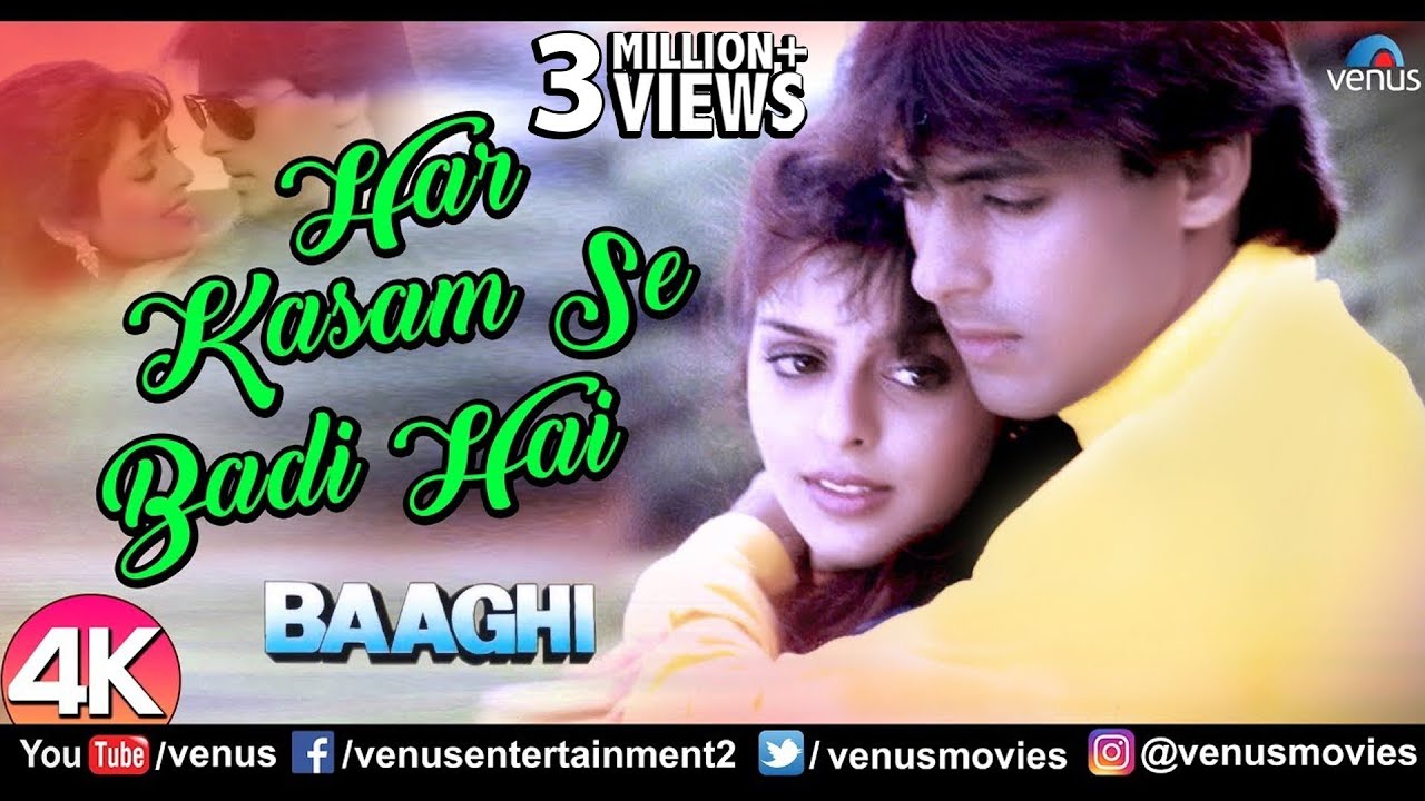 Har Kasam Se Badi Hai   4K Video  Salman Khan  Kavita Krishnamurthy  Baaghi  90s Best Love Song