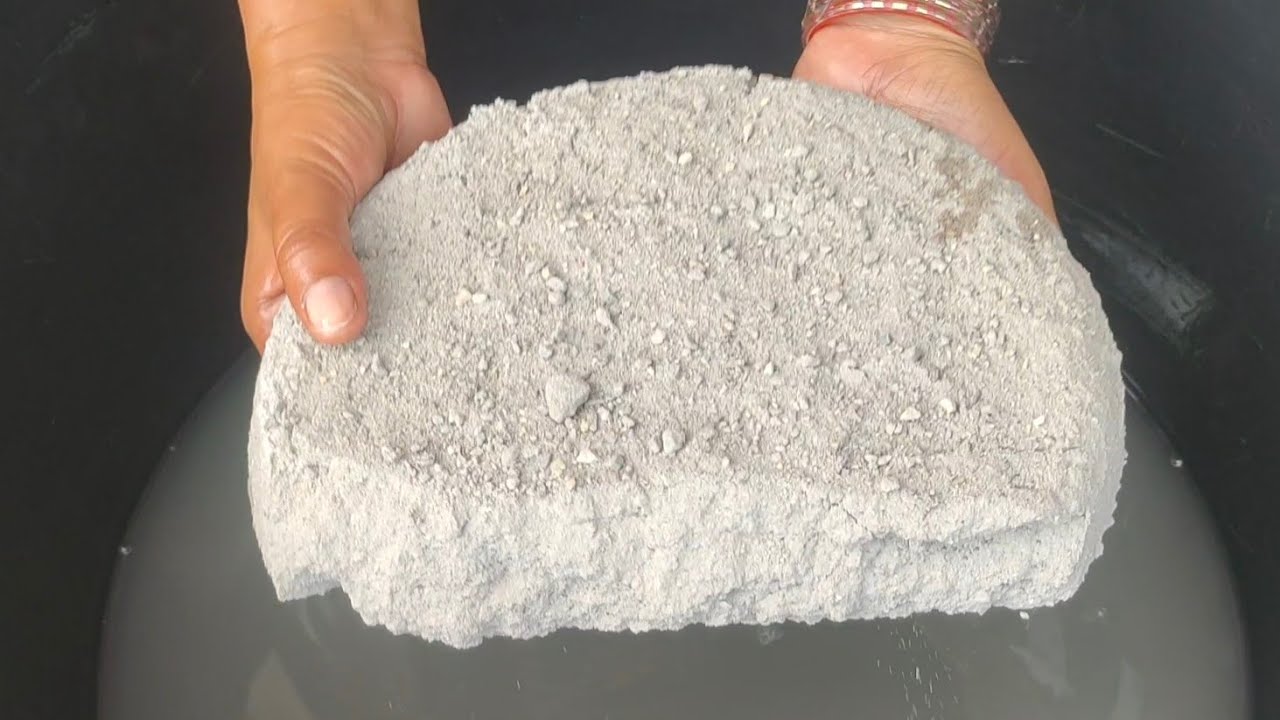 Asmr - softness overload/ full Dusty 🌪️ grainy sand cement crumbling in dry/water 💦💦