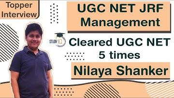UGC NET JRF Topper Interview - Strategy for Paper 1 & 2 of Management exam by Nilaya Shanker