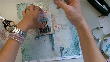 Mixed media video tutorial with mmplace gift kit,by Eirini Tsaima