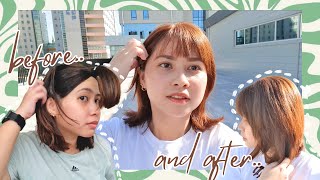 Short Hair Butterfly Cut Gone Wrong! + Attempting Ginger Hair Color