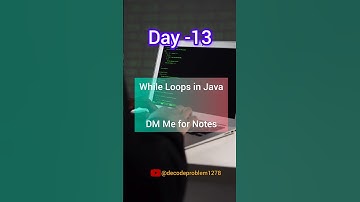 While Loops in Java #Java
