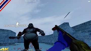 (4K 21:9)Counter Strike Xtreme V6 Zombie Scenario Mode+In The End Music.(No Commentary)