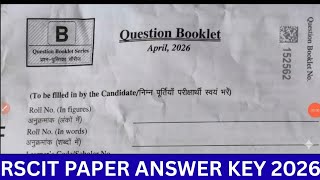 Answer Key Rscit answer key 2026Rscit 12 April 2026Vmou answer key 2026