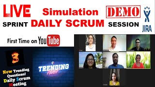 daily scrum meeting simulation I stand up meeting demo I scrum events using jira