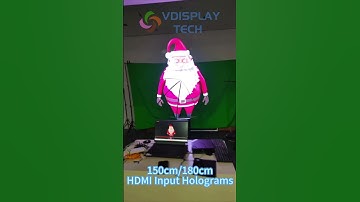 150cm and 180cm HDMI Input Interactive Hologram Display  #3ddisplay #hologram #fyp