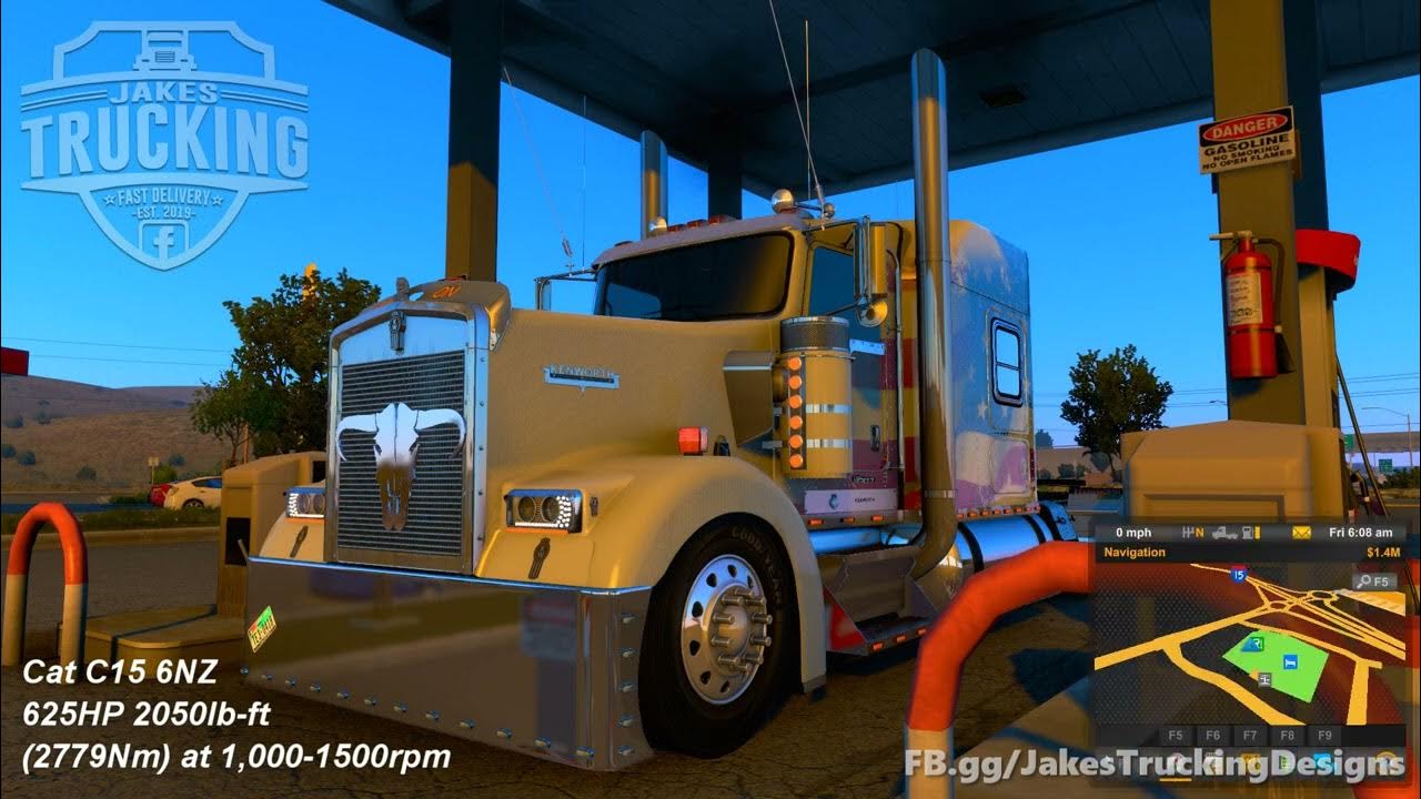 KW900 activating the idle Jake Brake American Truck Simulator YouTube
