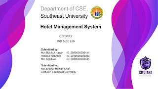 Hotel Management System Presentation Video
