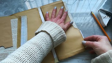 Grunge Old book pages and envelopes journal Tutorial part 3