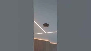 Stretch PVC ceiling with light lines #Shorts