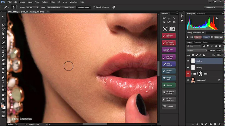 Portrait Retouching with "Delicious Retouch 3" Extension in Photoshop CC
