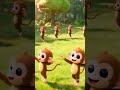 കുരങ്ങ് കുരങ്ങ് നൃത്ത ഗാനം - Playful Little Monkey Song | Nursery Rhymes for Kids | Kids | Shorts