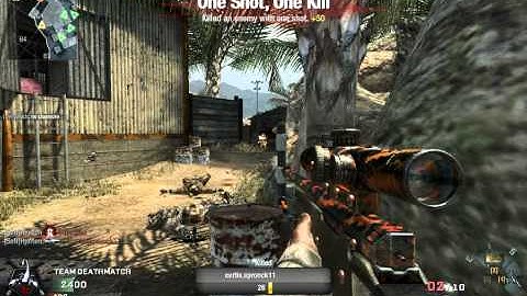 Call of Duty: Black Ops: Triple Killfeed with L96A1 Sniper (Quickscope)