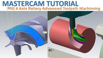 MasterCAM Tutorial 147 | Milling 4 Axis Rotary Advanced Rough & Morpher Finish Toolpath