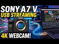 Sony a7 V USB STREAMING [ How to Use As a Webcam for Live Streaming ] Tutorial