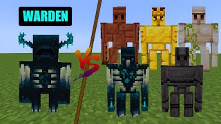 Warden vs Modular Golems in Epic Minecraft Mob Battle! 😱