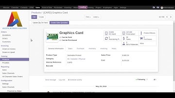 Sales Quotation from Product in odoo v11