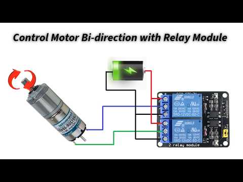 Forward Reverse Motor Control Using Relay (No Driver Needed)