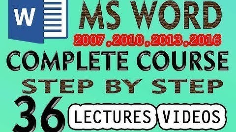 Sir Faisal Lecture 31 to 36 - step by step Complete MS word Tutorial in Pashto (A to Z)