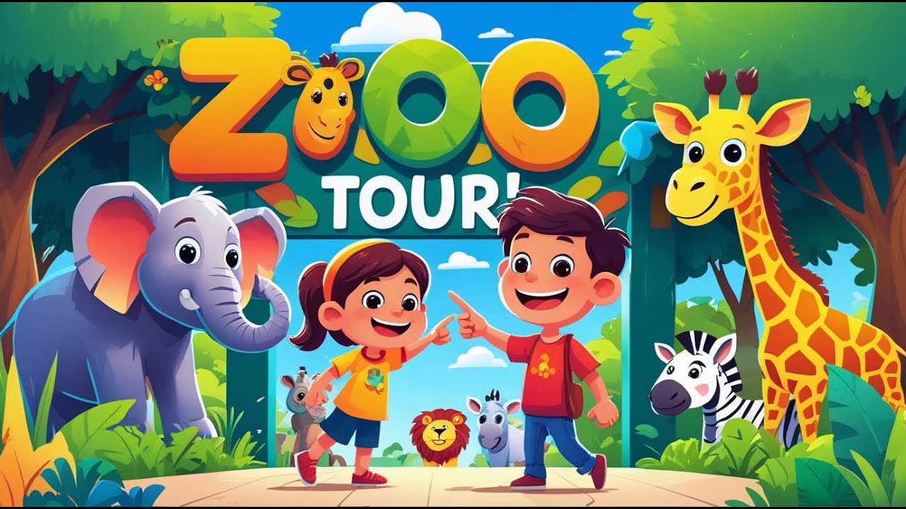 Животные зоопарка для детей | Увлекательное обучение с львами, слонами и пингвинами