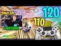 This CONTROLLER player got his HIGHEST KILL RECORD in my Fortnite game... (amazing)