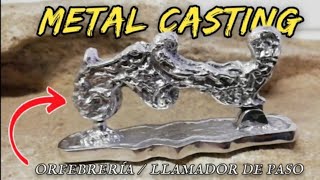 ORFEBRERÍA HECHA DE ALUMINIO/LLAMADOR DE PASO/METAL CASTING/HOME FOUNDRY/SAND CASTING/ASMR/3D PRINT