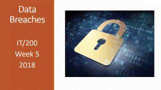 IT 200 Week 5 Data Breaches