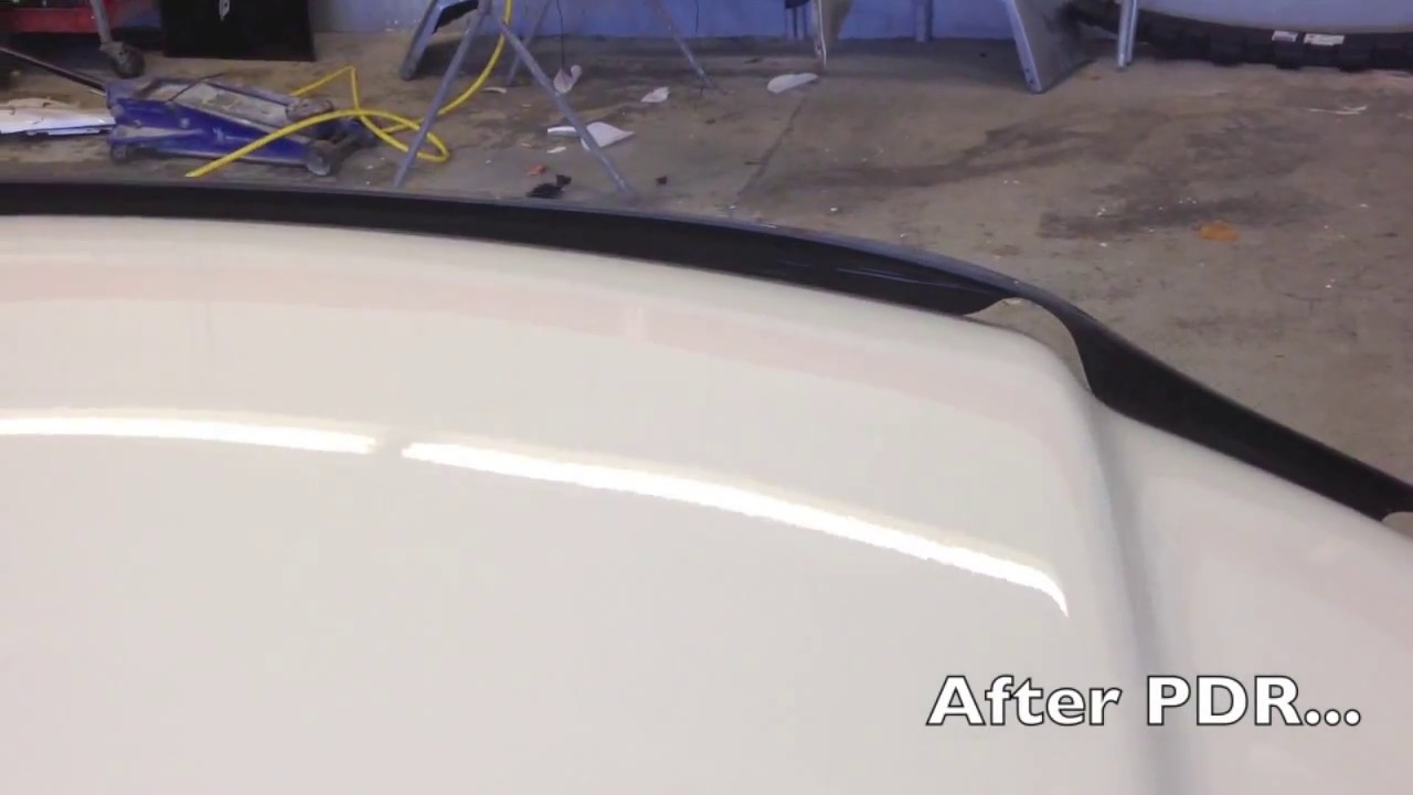 Aluminum Hail Damaged Hood Repair YouTube