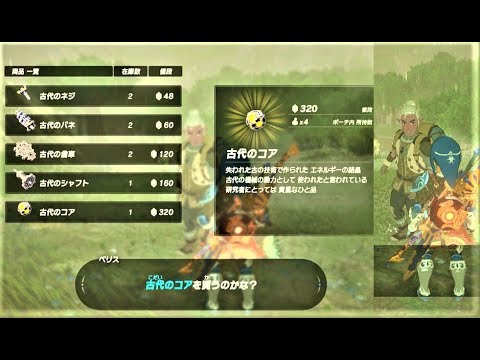 古代のコア 古代のシャフトを買ってみた 攻略 ゼルダの伝説 ブレスオブザワイルド Buying Ancient Core Breath Of The Wild Botw Youtube