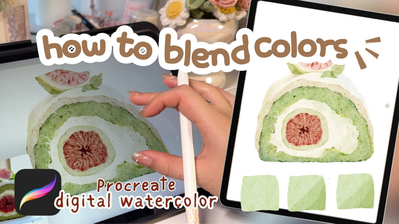 How to Blend Colors in Procreate | digial watercolor shading ✿ create depth in digital art