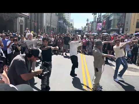 SB19 busking in the streets of Hollywood in Los Angeles, CA 🇺🇸 (part 1)