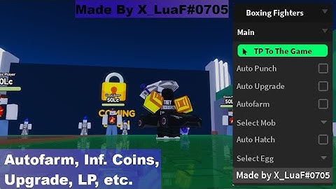 Boxing Fighters Simulator Script | Autofarm, Inf. Coins, Upgrade, LocalPlayer, etc.