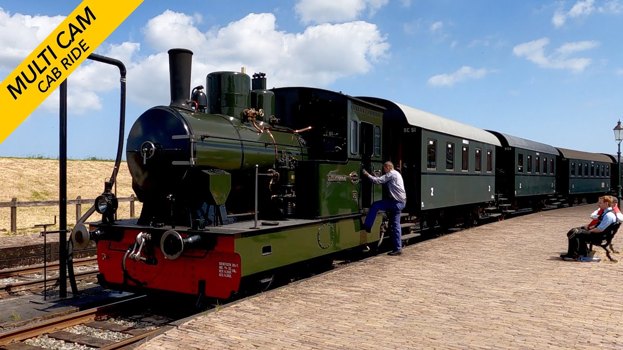 🇩🇪 Footplate Ride 1925: Museum Steam Tram:  Medemblik - Hoorn 14/5/2022 Multicam