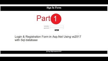 Registration form in Asp.net  with sql database using C# vs2017 part-1