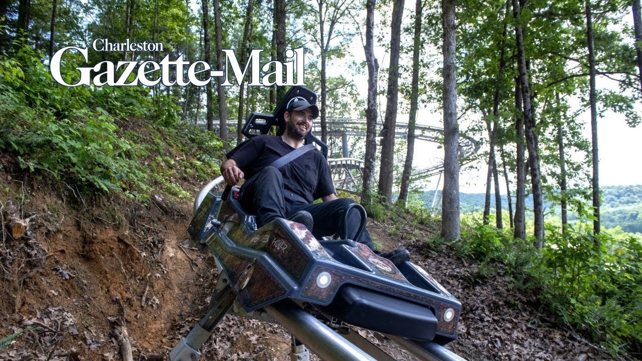 Riding the Brush Creek Holl'r Mountain Coaster - YouTube
