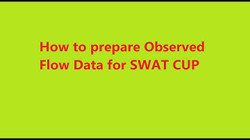2.1. How to prepare Observed Flow Data for SWAT CUP