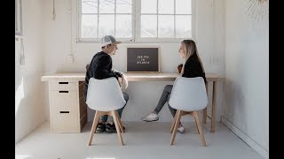 How to make a Plywood Desk with Minimal Tools | Easy Woodworking Project