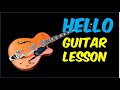 Hello Guitar Solo Tutorial | Lionel Richie | Chords and Guitar Solo Lesson