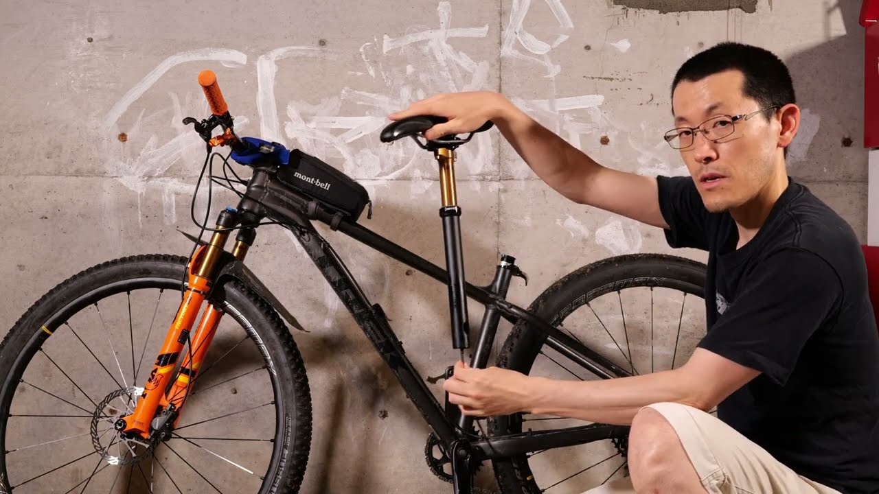 MTB] ドロッパ―シートポスト導入と前タイヤ交換 20220712 - YouTube